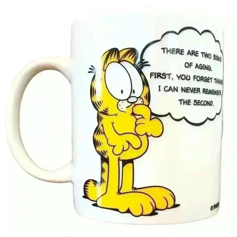 🌈 6/$60, Garfield Mug, 4” Height/3” Diameter